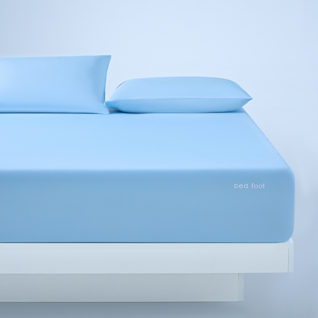 91家纺网 家纺一手货源 找家纺 居眠 2026新款深睡星球锦氨凉感冰皮床笠 蓝色