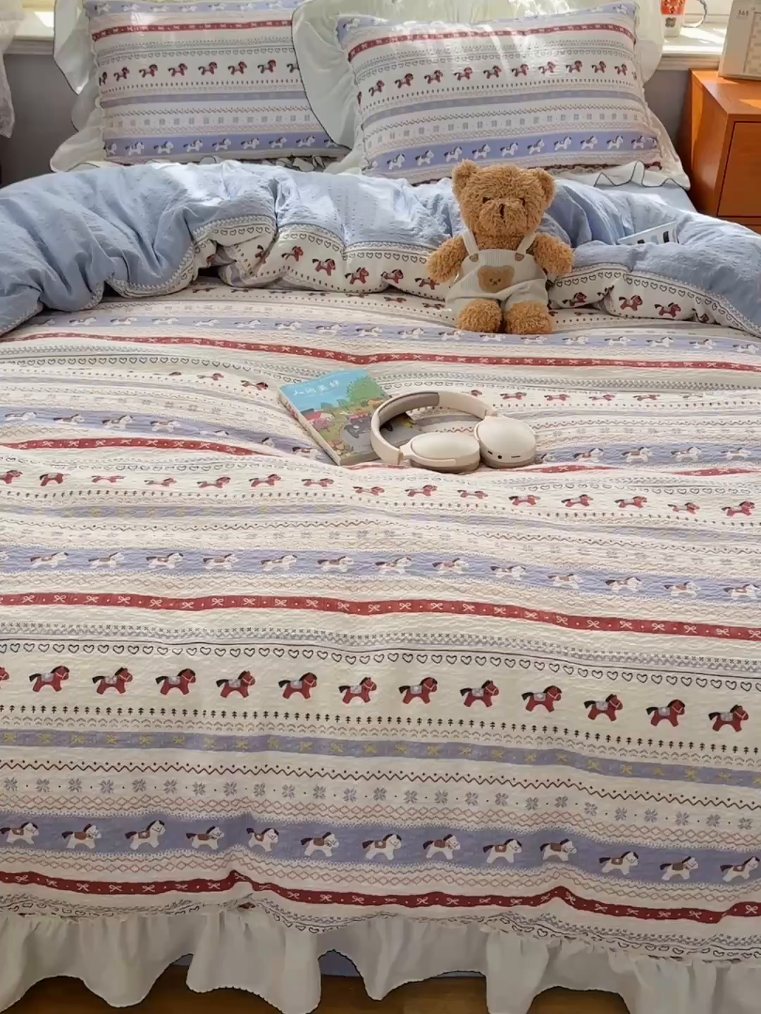 91家纺网 家纺一手货源 找家纺 （总）凯洛奇 2026新款公主风云感泡芙纱花边款四件套