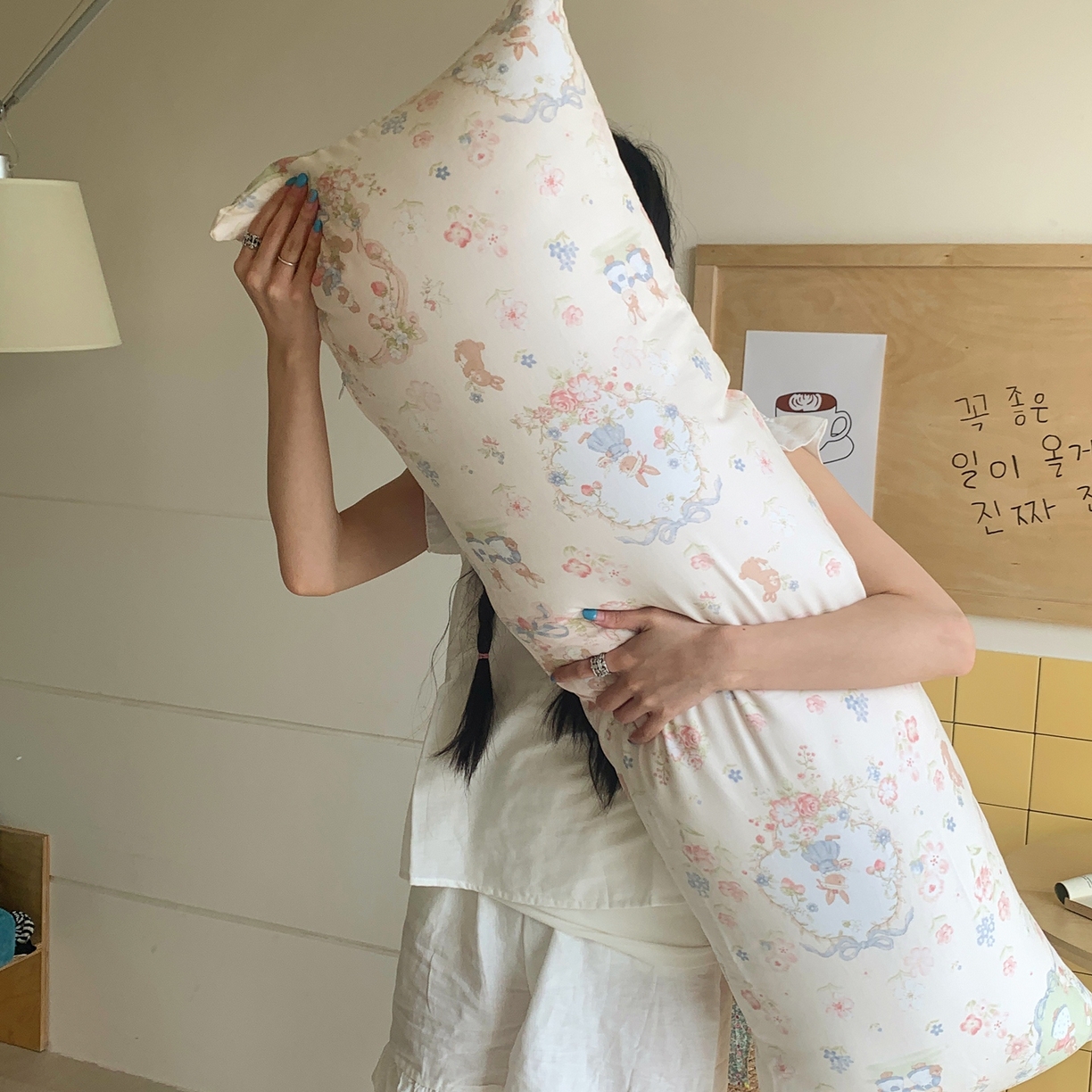 91家纺网 家纺一手货源 找家纺 （总）桃喜 2026新款全棉双层纱巨无霸长抱枕