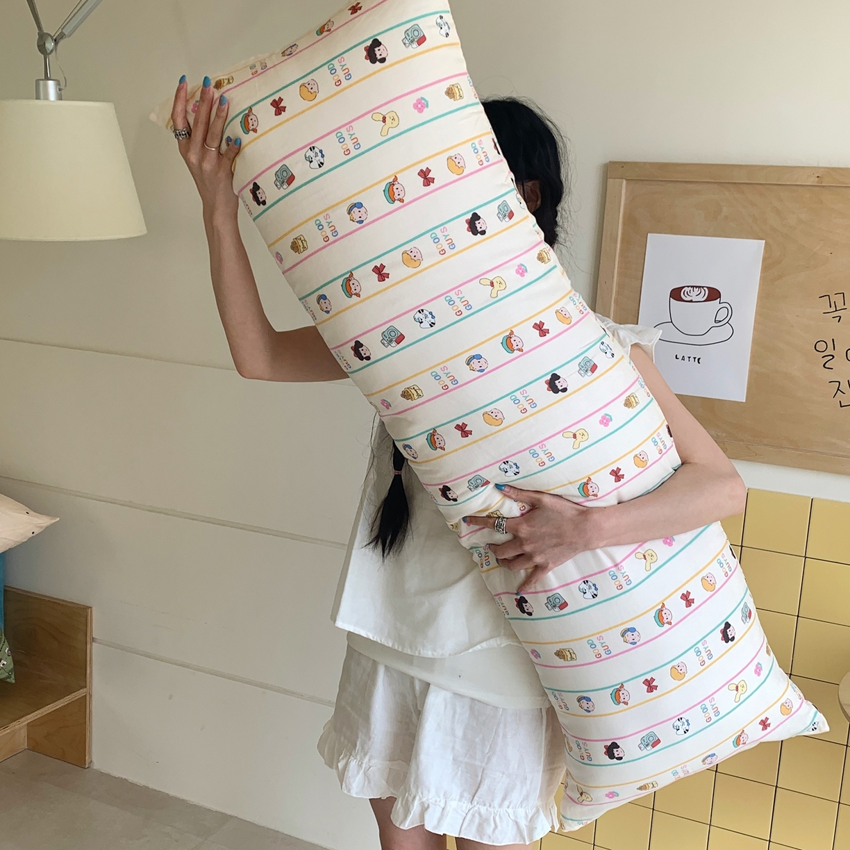 91家纺网 家纺一手货源 找家纺 （总）桃喜 2026新款全棉双层纱巨无霸长抱枕