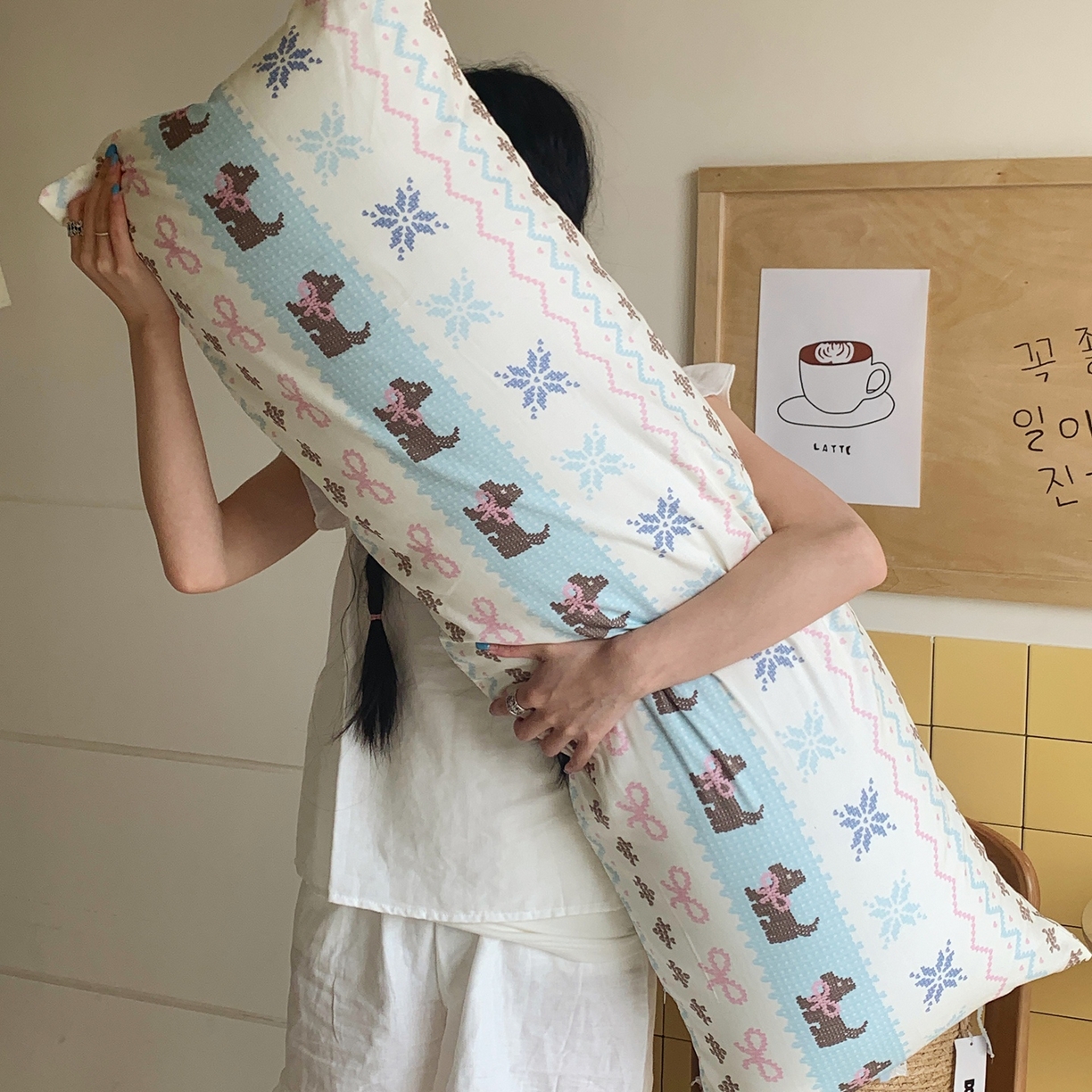 91家纺网 家纺一手货源 找家纺 （总）桃喜 2026新款全棉双层纱巨无霸长抱枕