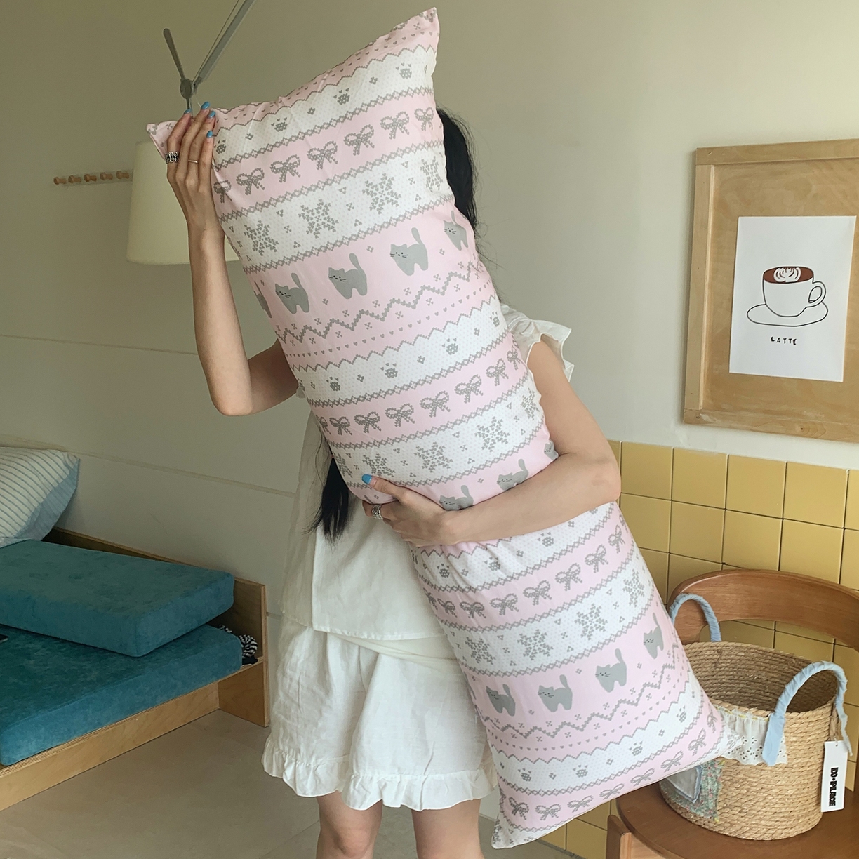 91家纺网 家纺一手货源 找家纺 （总）桃喜 2026新款全棉双层纱巨无霸长抱枕