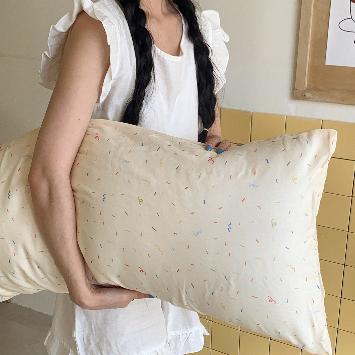 91家纺网 家纺一手货源 找家纺 （总）桃喜 2026新款全棉双层纱巨无霸长抱枕