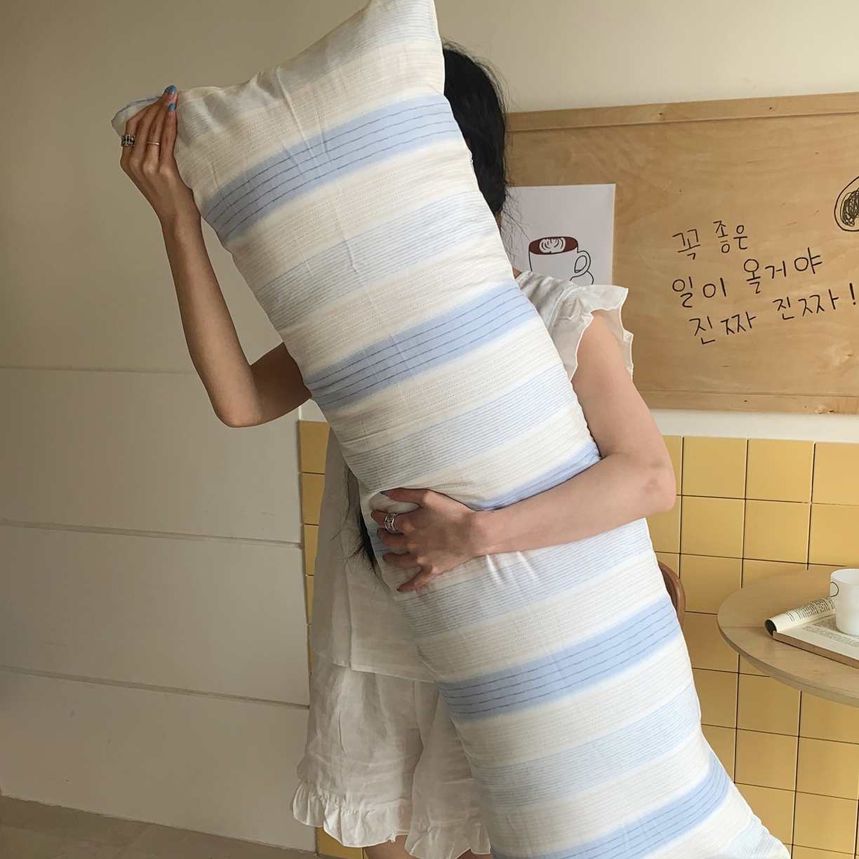 91家纺网 家纺一手货源 找家纺 （总）桃喜 2026新款全棉双层纱巨无霸长抱枕