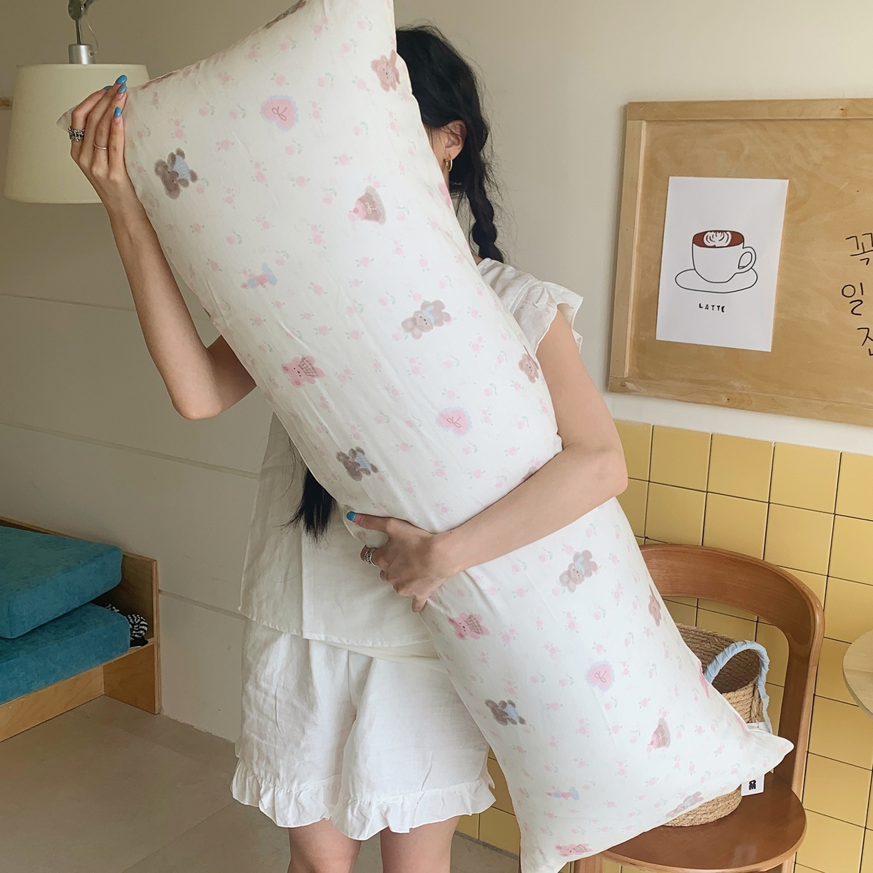 91家纺网 家纺一手货源 找家纺 （总）桃喜 2026新款全棉双层纱巨无霸长抱枕