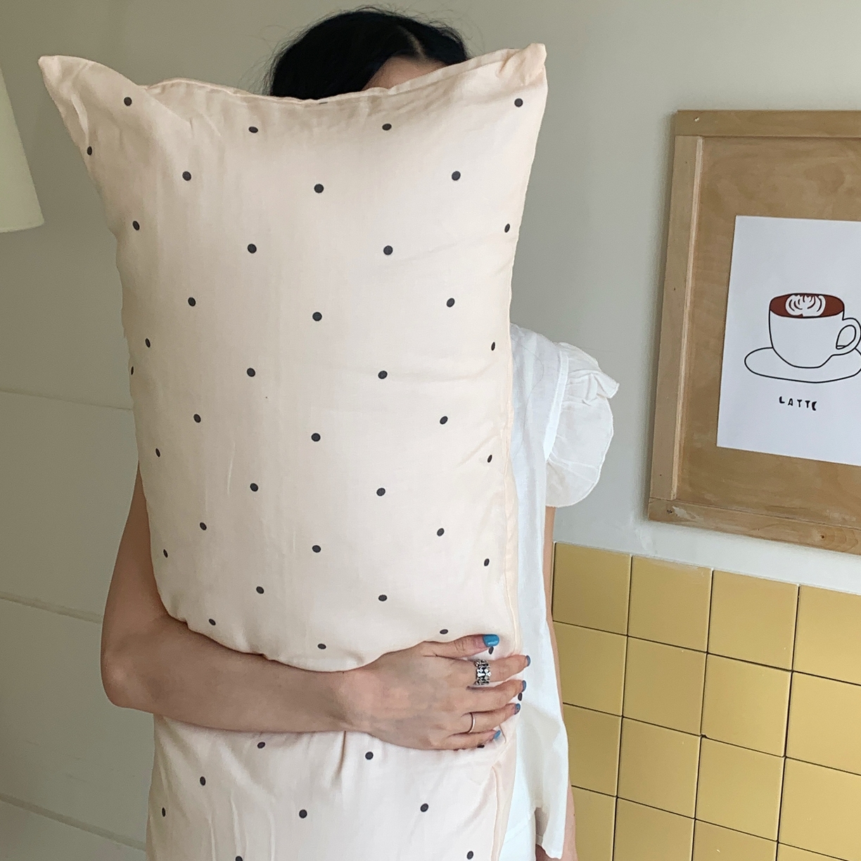 91家纺网 家纺一手货源 找家纺 桃喜 2026新款全棉双层纱巨无霸长抱枕 双层纱长抱枕-赫本粉