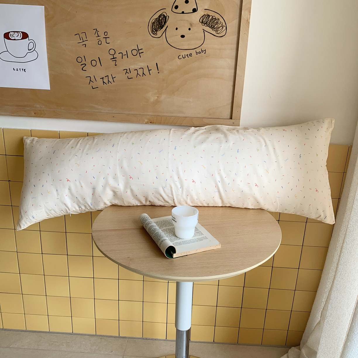 91家纺网 家纺一手货源 找家纺 桃喜 2026新款全棉双层纱巨无霸长抱枕 双层纱长抱枕-奶油派