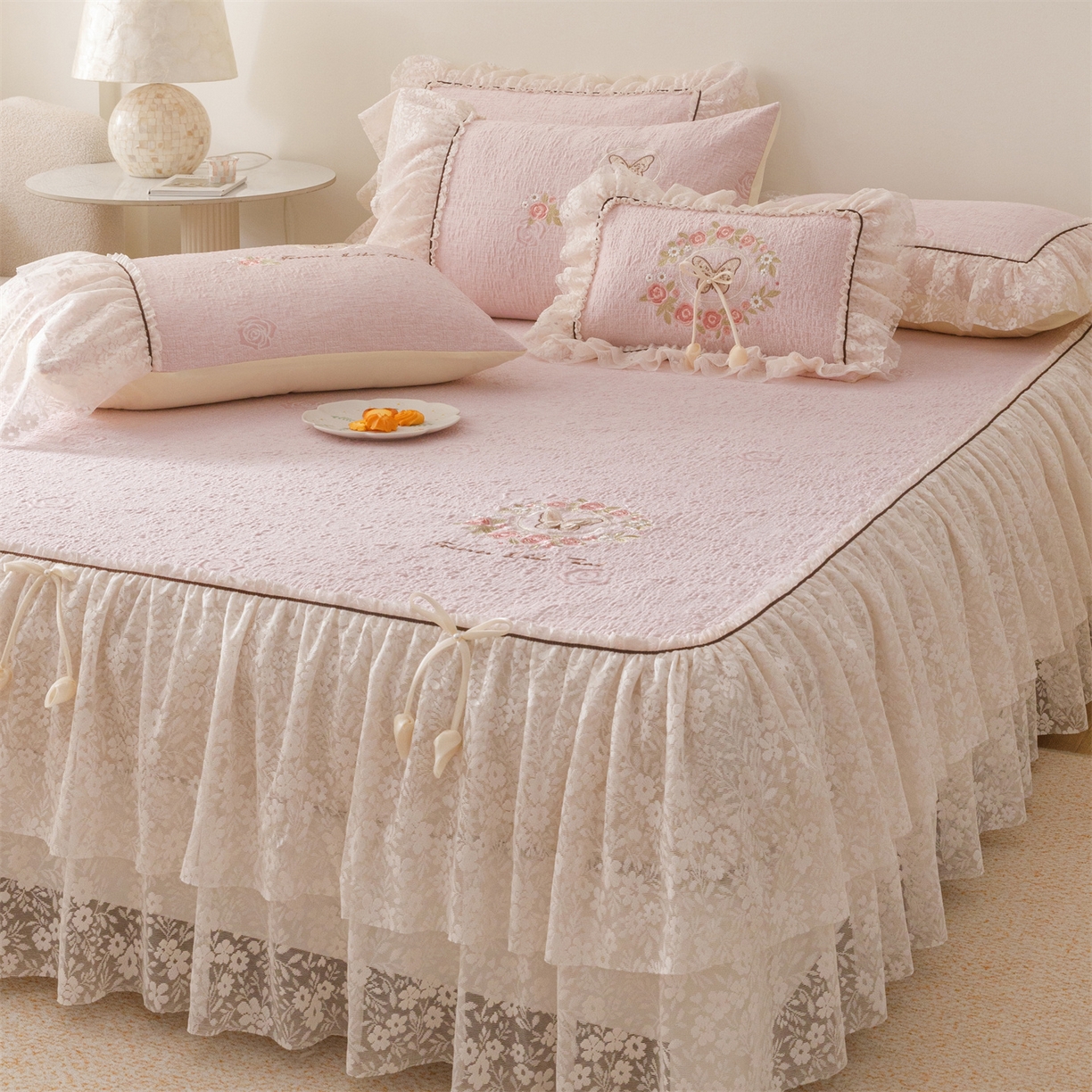 91家纺网 家纺一手货源 找家纺 （总）好儿喜家纺 2026新款夏季冰丝软凉席乙纶凉席床裙空调软席可机洗-漫夏系列