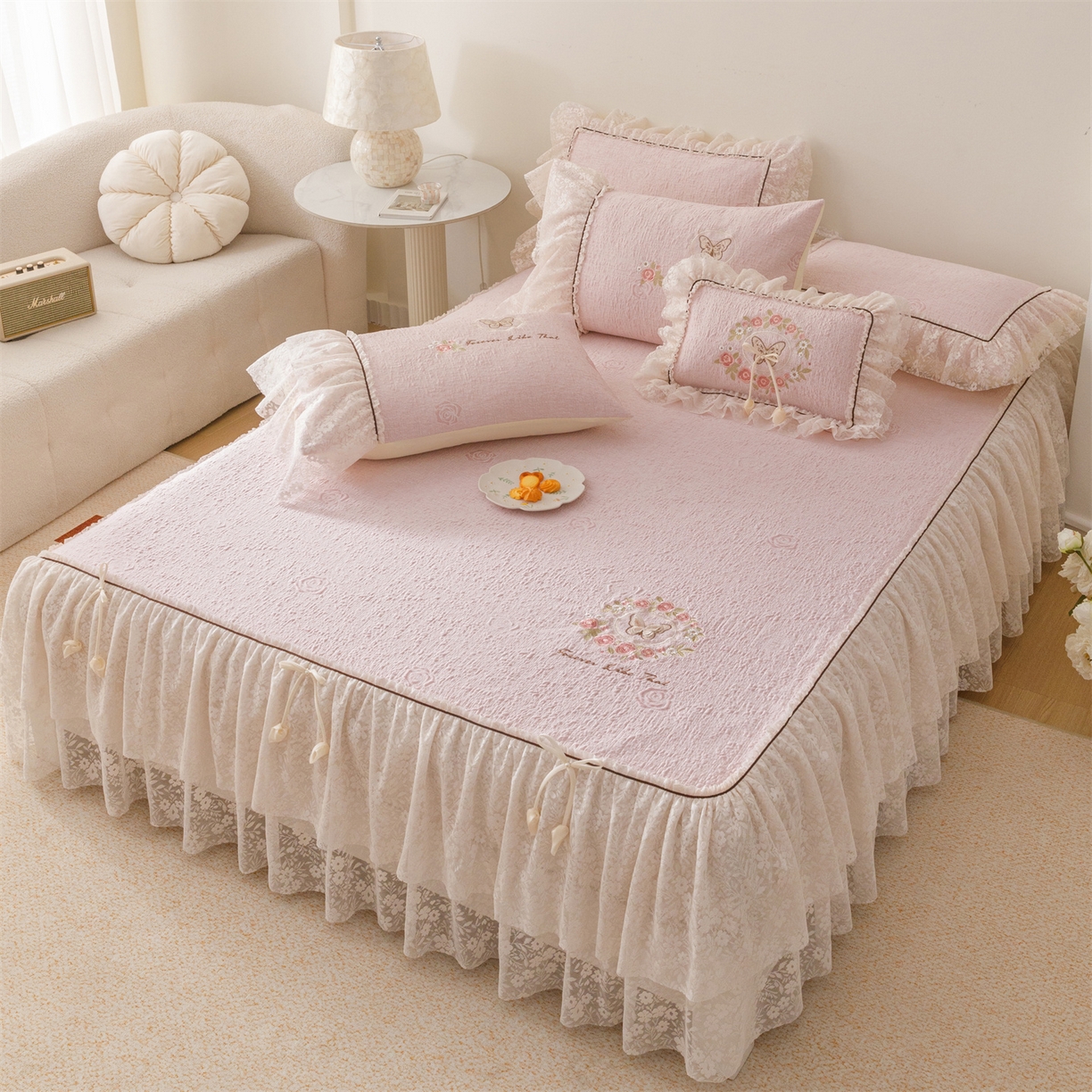 91家纺网 家纺一手货源 找家纺 （总）好儿喜家纺 2026新款夏季冰丝软凉席乙纶凉席床裙空调软席可机洗-漫夏系列