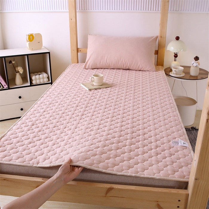 91家纺网 家纺一手货源 找家纺 乐逸家纺 2026新款A类纯棉全棉色织水洗棉床护垫床褥学生宿舍单人出租房专用可水洗床褥软床垫 全棉床褥浅驼