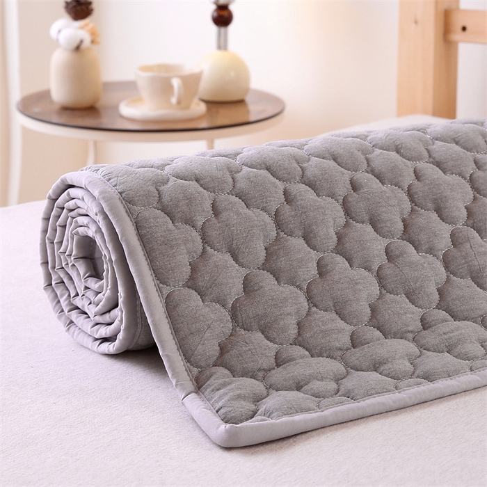 91家纺网 家纺一手货源 找家纺 乐逸家纺 2026新款A类纯棉全棉色织水洗棉床护垫床褥学生宿舍单人出租房专用可水洗床褥软床垫 全棉床褥浅灰