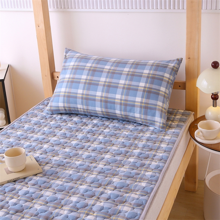 91家纺网 家纺一手货源 找家纺 乐逸家纺 2026新款A类纯棉全棉色织水洗棉床护垫床褥学生宿舍单人出租房专用可水洗床褥软床垫 全棉床褥简兮兰