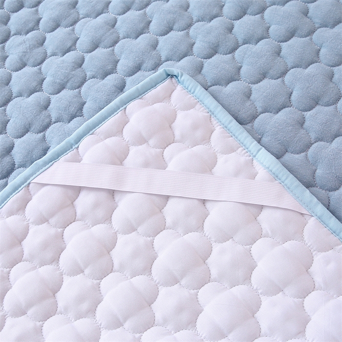 91家纺网 家纺一手货源 找家纺 乐逸家纺 2026新款A类纯棉全棉色织水洗棉床护垫床褥学生宿舍单人出租房专用可水洗床褥软床垫 全棉床褥天蓝