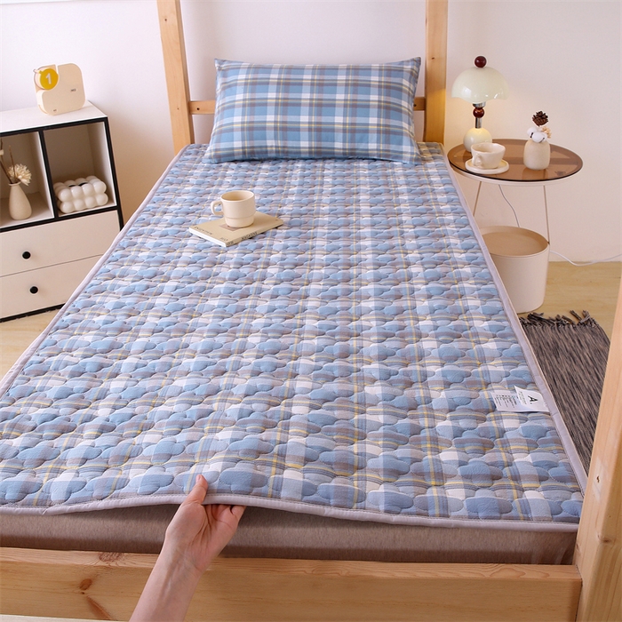 91家纺网 家纺一手货源 找家纺 乐逸家纺 2026新款A类纯棉全棉色织水洗棉床护垫床褥学生宿舍单人出租房专用可水洗床褥软床垫 全棉床褥简兮兰