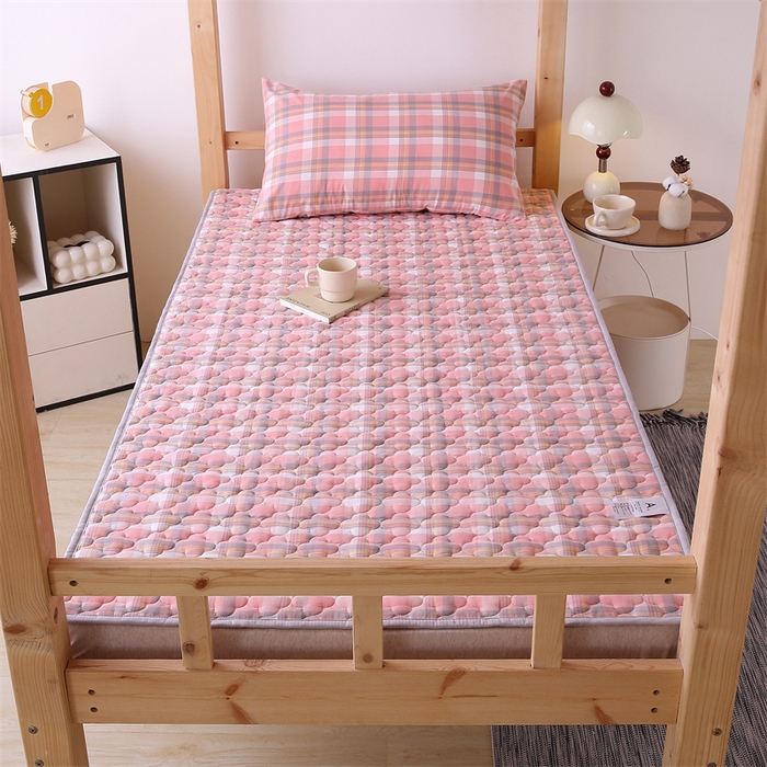 91家纺网 家纺一手货源 找家纺 （总）乐逸家纺 2026新款A类纯棉全棉色织水洗棉床护垫床褥学生宿舍单人出租房专用可水洗床褥软床垫