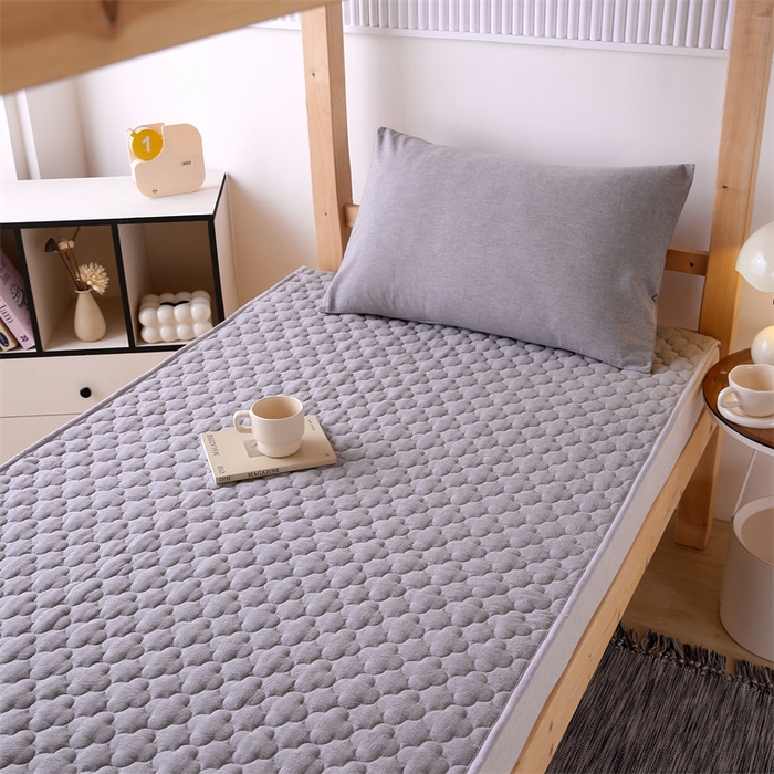 91家纺网 家纺一手货源 找家纺 乐逸家纺 2026新款A类纯棉全棉色织水洗棉床护垫床褥学生宿舍单人出租房专用可水洗床褥软床垫 全棉床褥浅灰