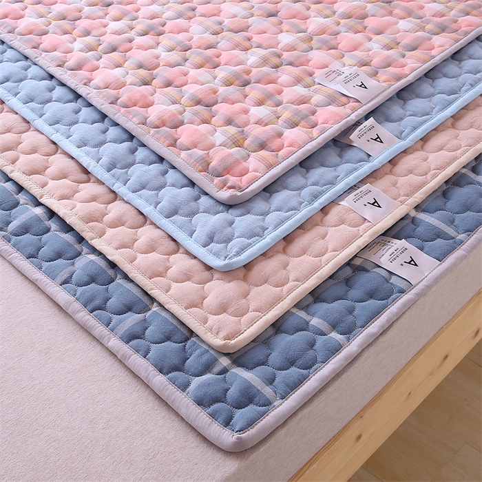 91家纺网 家纺一手货源 找家纺 （总）乐逸家纺 2026新款A类纯棉全棉色织水洗棉床护垫床褥学生宿舍单人出租房专用可水洗床褥软床垫