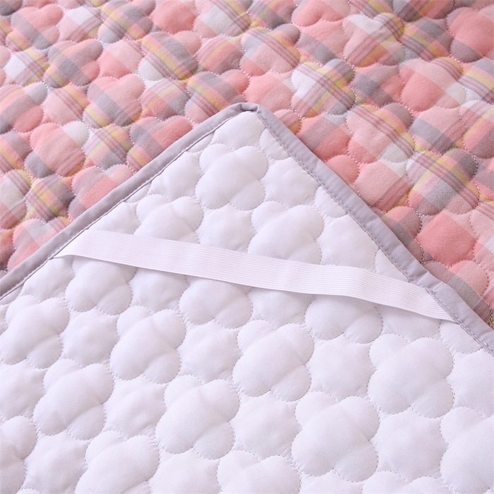 91家纺网 家纺一手货源 找家纺 乐逸家纺 2026新款A类纯棉全棉色织水洗棉床护垫床褥学生宿舍单人出租房专用可水洗床褥软床垫 全棉床褥简兮粉