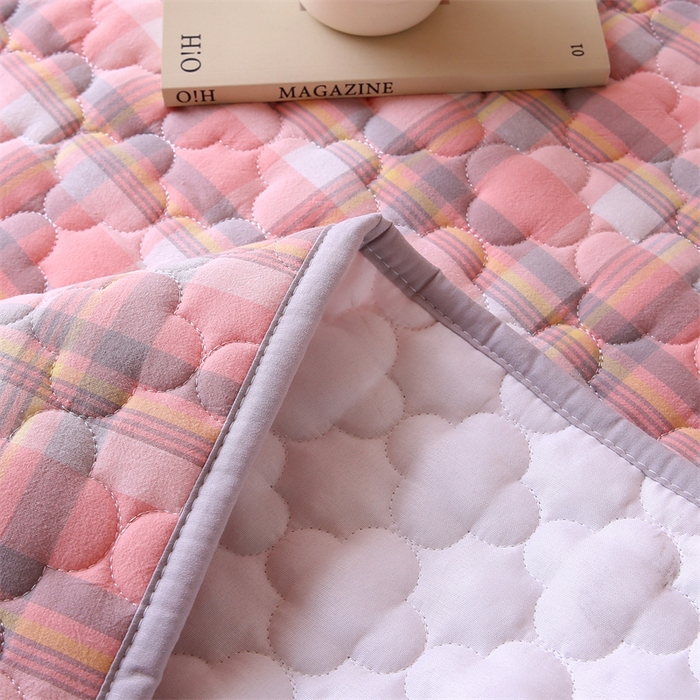 91家纺网 家纺一手货源 找家纺 乐逸家纺 2026新款A类纯棉全棉色织水洗棉床护垫床褥学生宿舍单人出租房专用可水洗床褥软床垫 全棉床褥简兮粉