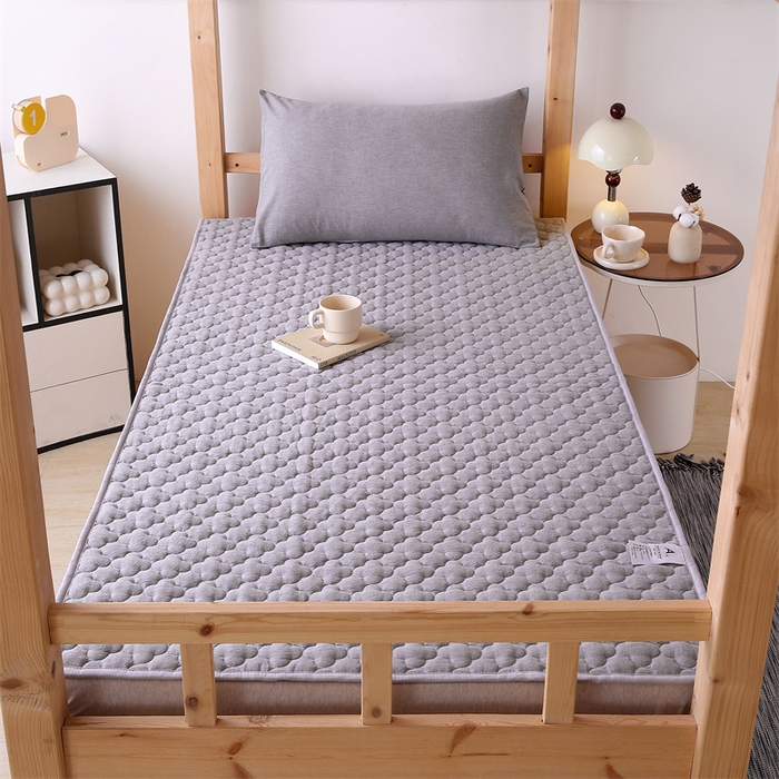 91家纺网 家纺一手货源 找家纺 乐逸家纺 2026新款A类纯棉全棉色织水洗棉床护垫床褥学生宿舍单人出租房专用可水洗床褥软床垫 全棉床褥浅灰