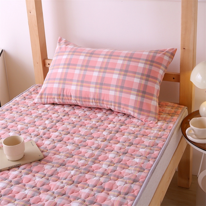 91家纺网 家纺一手货源 找家纺 （总）乐逸家纺 2026新款A类纯棉全棉色织水洗棉床护垫床褥学生宿舍单人出租房专用可水洗床褥软床垫