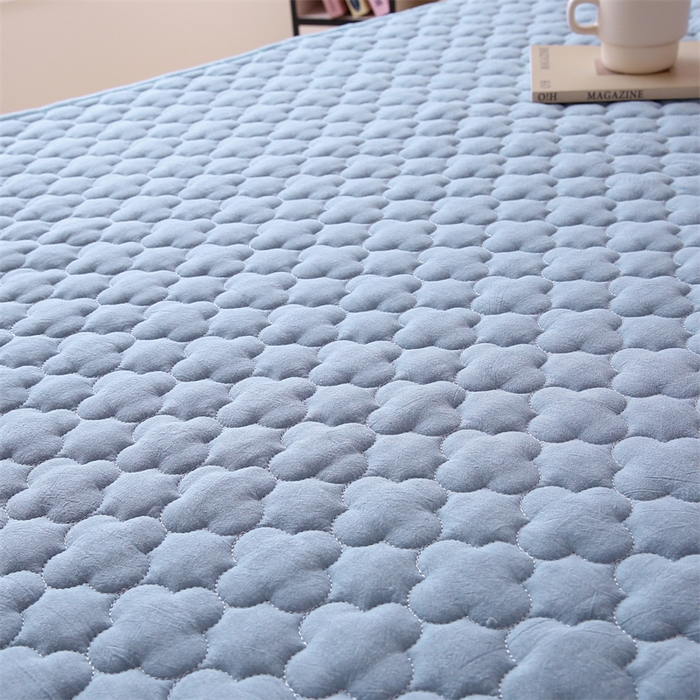 91家纺网 家纺一手货源 找家纺 乐逸家纺 2026新款A类纯棉全棉色织水洗棉床护垫床褥学生宿舍单人出租房专用可水洗床褥软床垫 全棉床褥天蓝