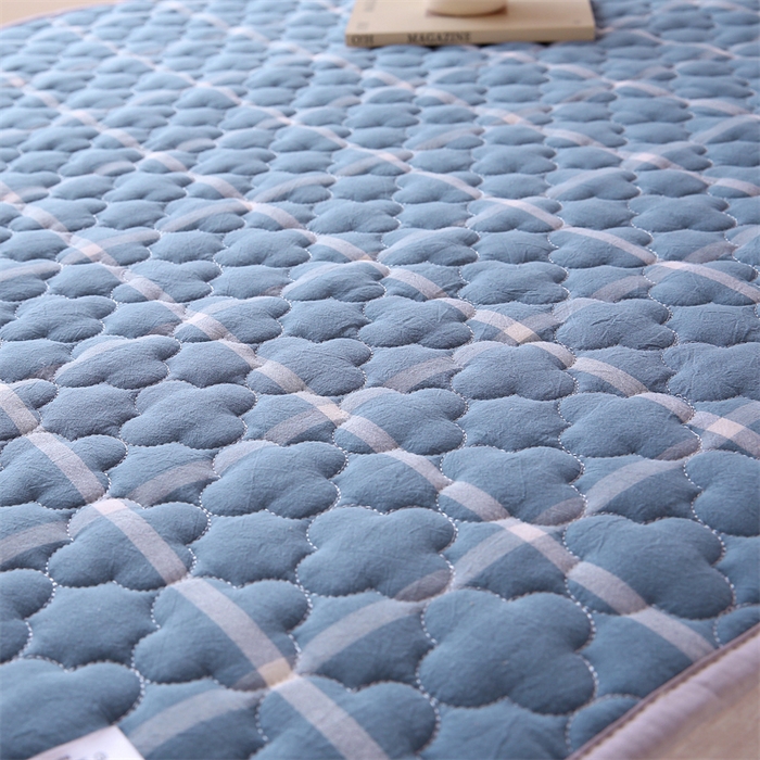 91家纺网 家纺一手货源 找家纺 乐逸家纺 2026新款A类纯棉全棉色织水洗棉床护垫床褥学生宿舍单人出租房专用可水洗床褥软床垫 全棉床褥蓝大格