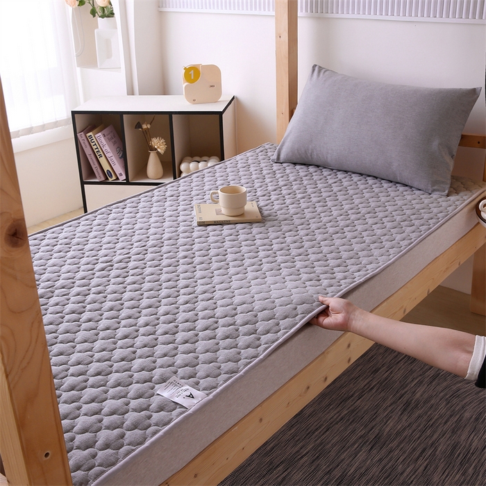 91家纺网 家纺一手货源 找家纺 乐逸家纺 2026新款A类纯棉全棉色织水洗棉床护垫床褥学生宿舍单人出租房专用可水洗床褥软床垫 全棉床褥浅灰