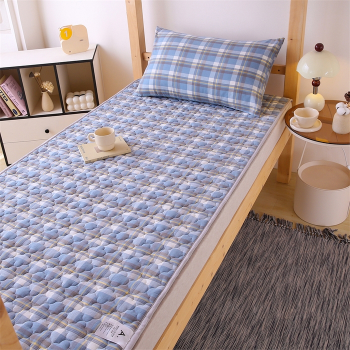 91家纺网 家纺一手货源 找家纺 乐逸家纺 2026新款A类纯棉全棉色织水洗棉床护垫床褥学生宿舍单人出租房专用可水洗床褥软床垫 全棉床褥简兮兰