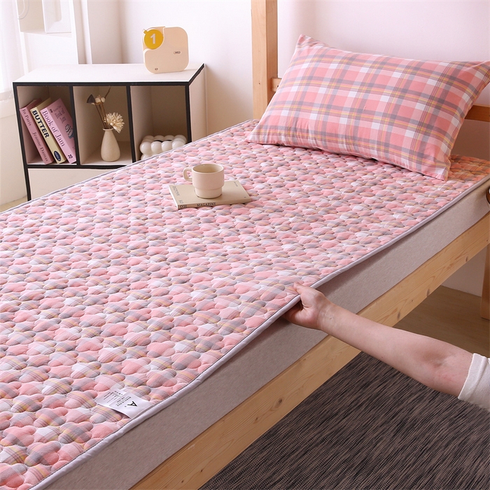 91家纺网 家纺一手货源 找家纺 （总）乐逸家纺 2026新款A类纯棉全棉色织水洗棉床护垫床褥学生宿舍单人出租房专用可水洗床褥软床垫