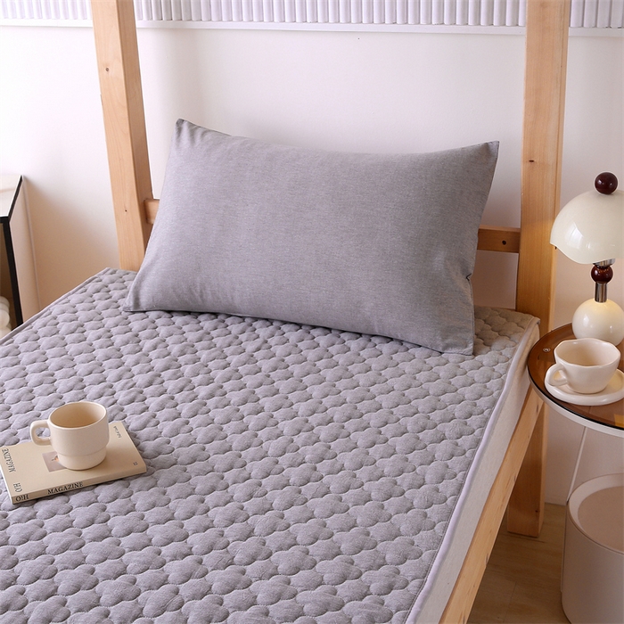 91家纺网 家纺一手货源 找家纺 乐逸家纺 2026新款A类纯棉全棉色织水洗棉床护垫床褥学生宿舍单人出租房专用可水洗床褥软床垫 全棉床褥浅灰