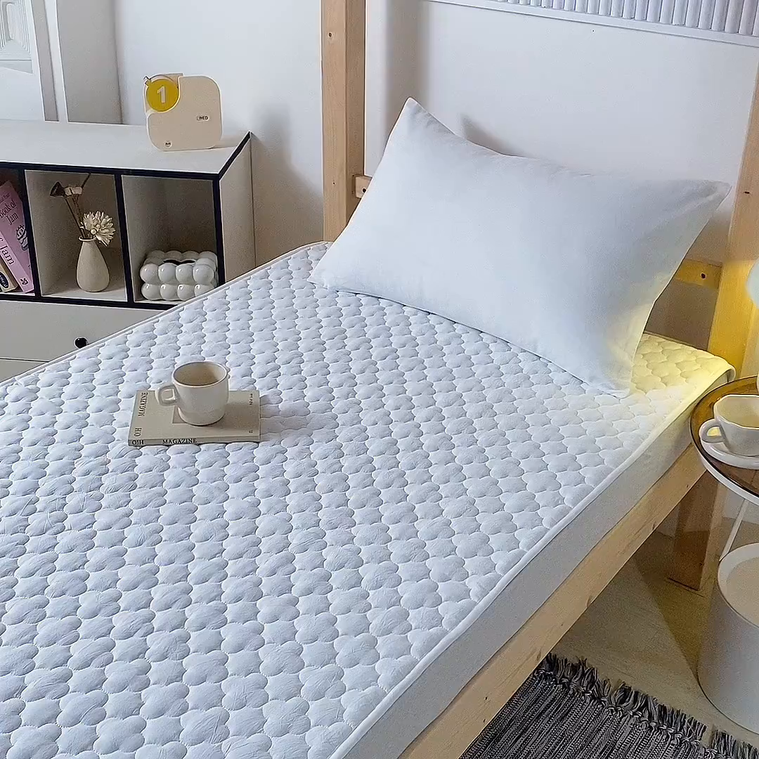 91家纺网 家纺一手货源 找家纺 乐逸家纺 2026新款A类纯棉全棉色织水洗棉床护垫床褥学生宿舍单人出租房专用可水洗床褥软床垫 全棉床褥纯白