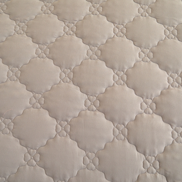 91家纺网 家纺一手货源 找家纺 怡源梦 2026新款幸运草夹棉床裙床裙单品床裙单件 幸运草-灰色