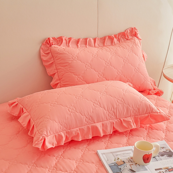 91家纺网 家纺一手货源 找家纺 怡源梦 2026新款幸运草夹棉床裙床裙单品床裙单件 幸运草-玉色