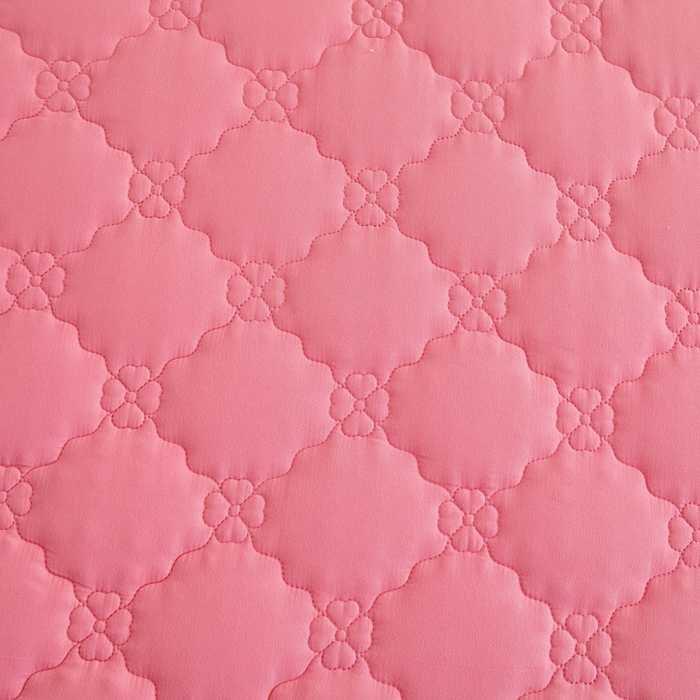 91家纺网 家纺一手货源 找家纺 怡源梦 2026新款幸运草夹棉床裙床裙单品床裙单件 幸运草-粉色