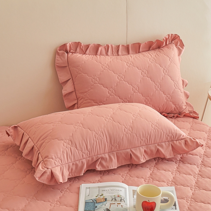 91家纺网 家纺一手货源 找家纺 （总）怡源梦 2026新款幸运草夹棉床裙四件套