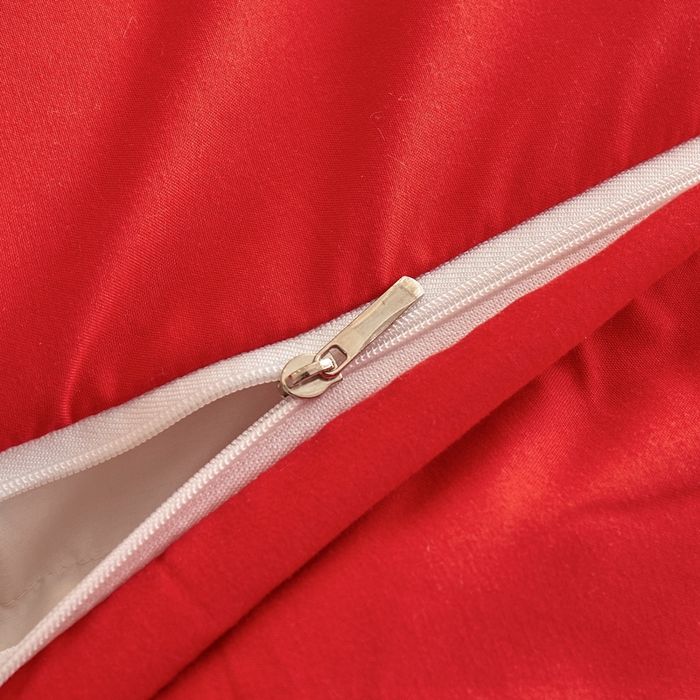 91家纺网 家纺一手货源 找家纺 怡源梦 2026新款幸运草夹棉床裙四件套 幸运草-大红