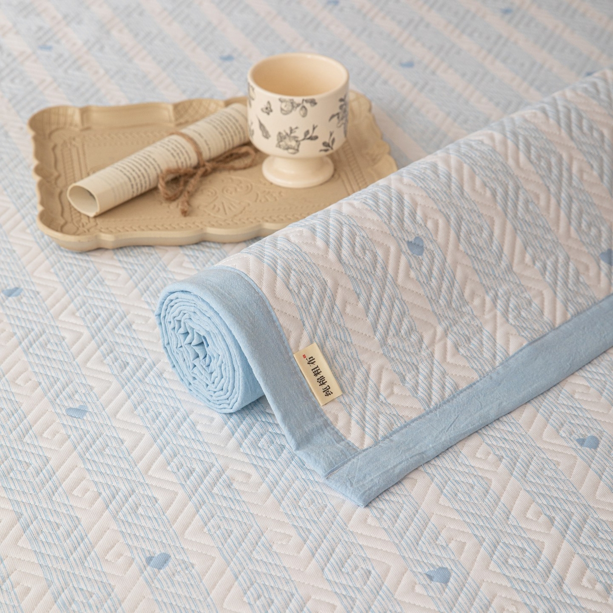 91家纺网 家纺一手货源 找家纺 （总）雅萱家纺 2026春夏新款全棉老粗布床盖 床盖单件