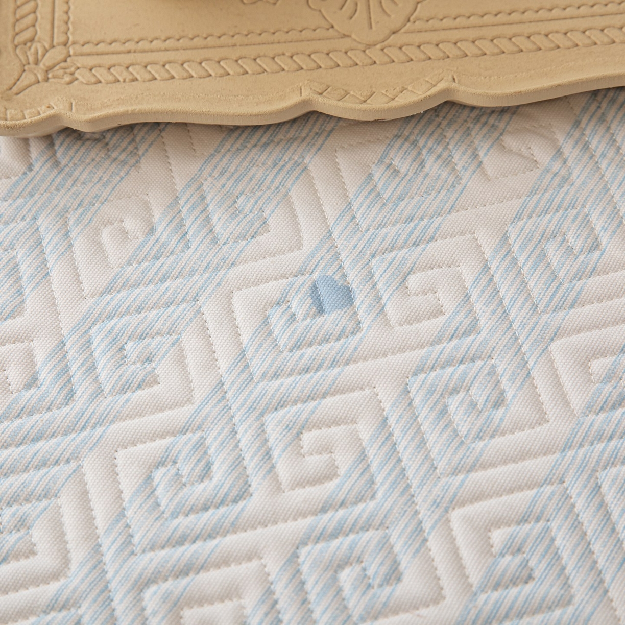 91家纺网 家纺一手货源 找家纺 雅萱家纺 2026春夏新款全棉老粗布床盖 床盖单件 床盖-爱心蓝