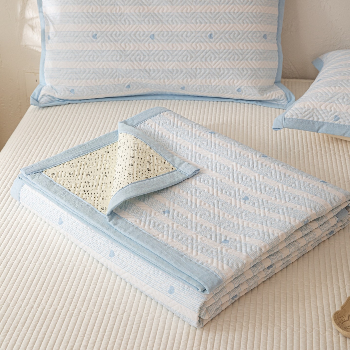 91家纺网 家纺一手货源 找家纺 （总）雅萱家纺 2026春夏新款全棉老粗布床盖 床盖单件