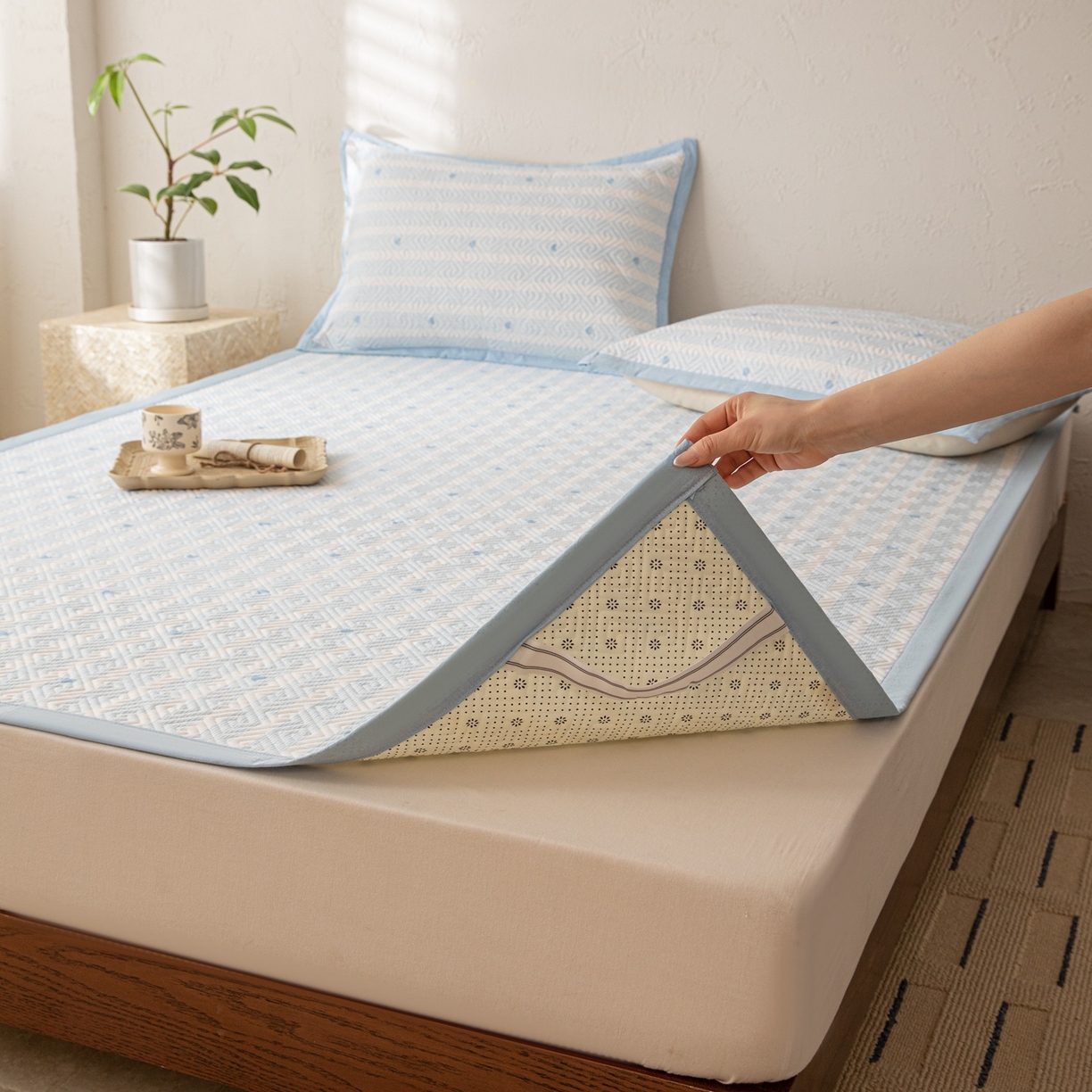 91家纺网 家纺一手货源 找家纺 （总）雅萱家纺 2026春夏新款全棉老粗布软席凉席席子