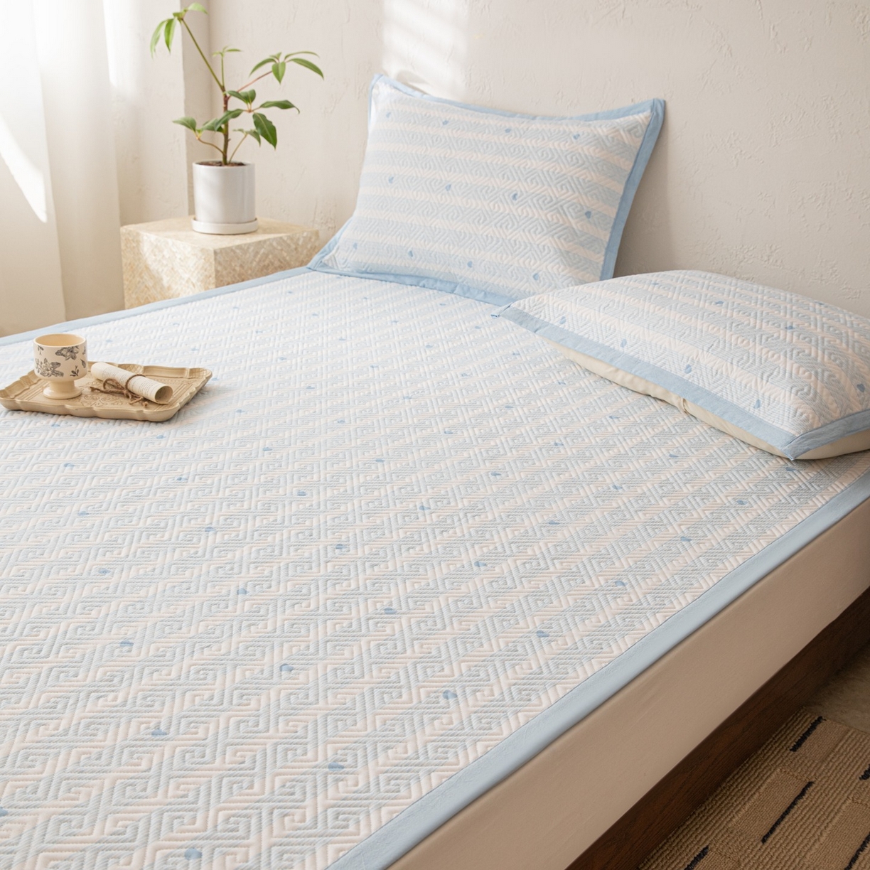 91家纺网 家纺一手货源 找家纺 （总）雅萱家纺 2026春夏新款全棉老粗布软席凉席席子