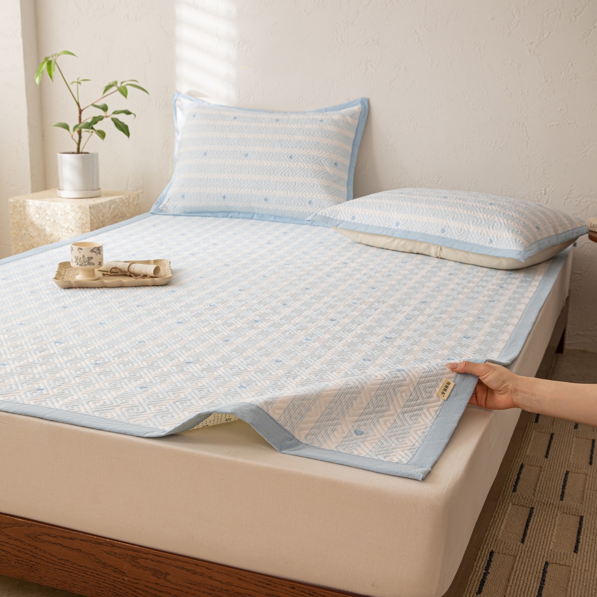 91家纺网 家纺一手货源 找家纺 （总）雅萱家纺 2026春夏新款全棉老粗布软席凉席席子