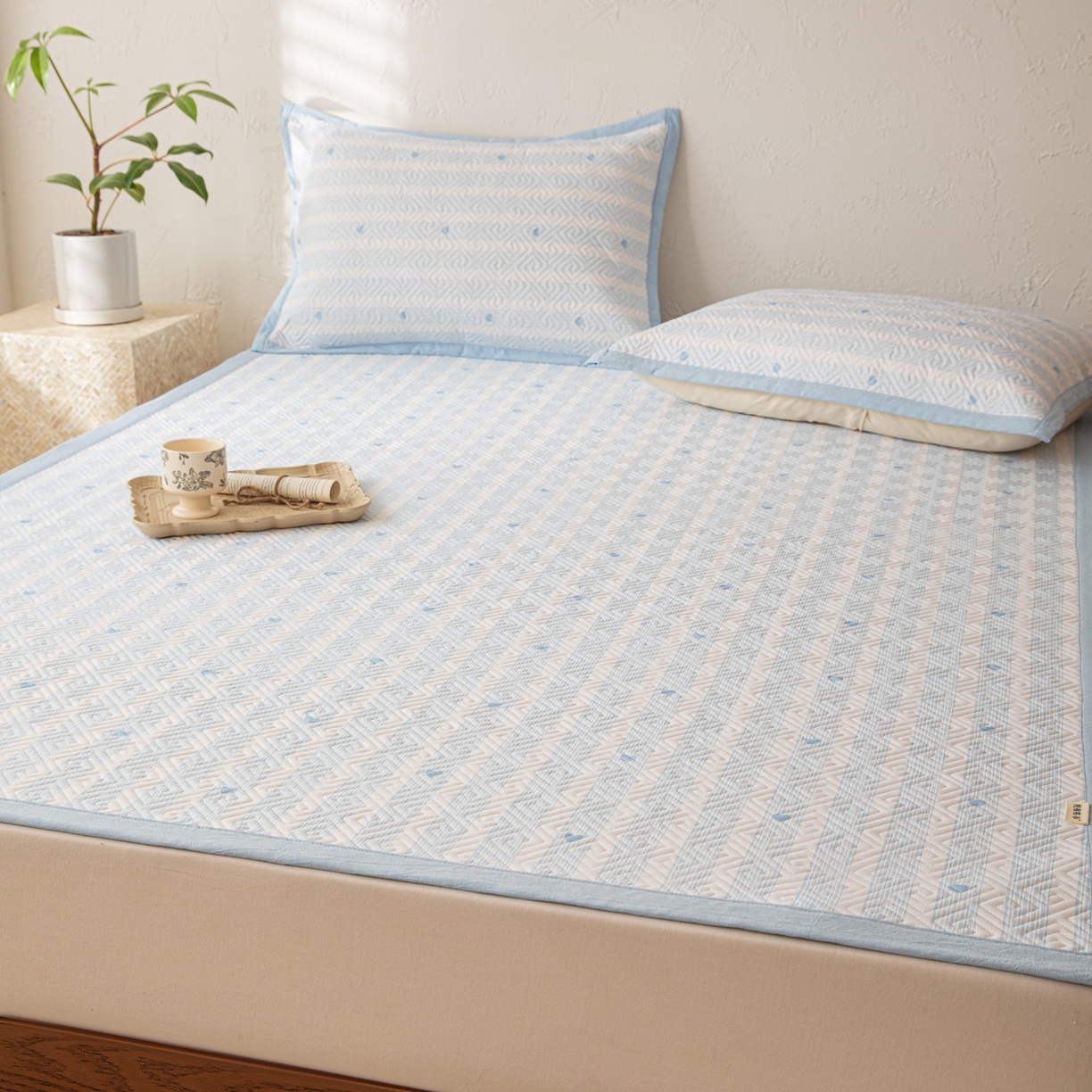 91家纺网 家纺一手货源 找家纺 （总）雅萱家纺 2026春夏新款全棉老粗布软席凉席席子