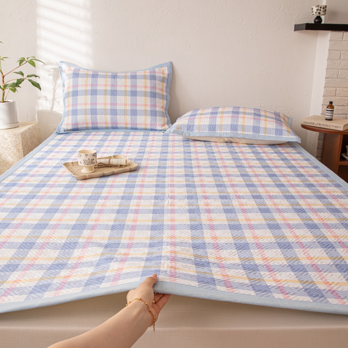 91家纺网 家纺一手货源 找家纺 （总）雅萱家纺 2026春夏新款全棉老粗布软席凉席席子