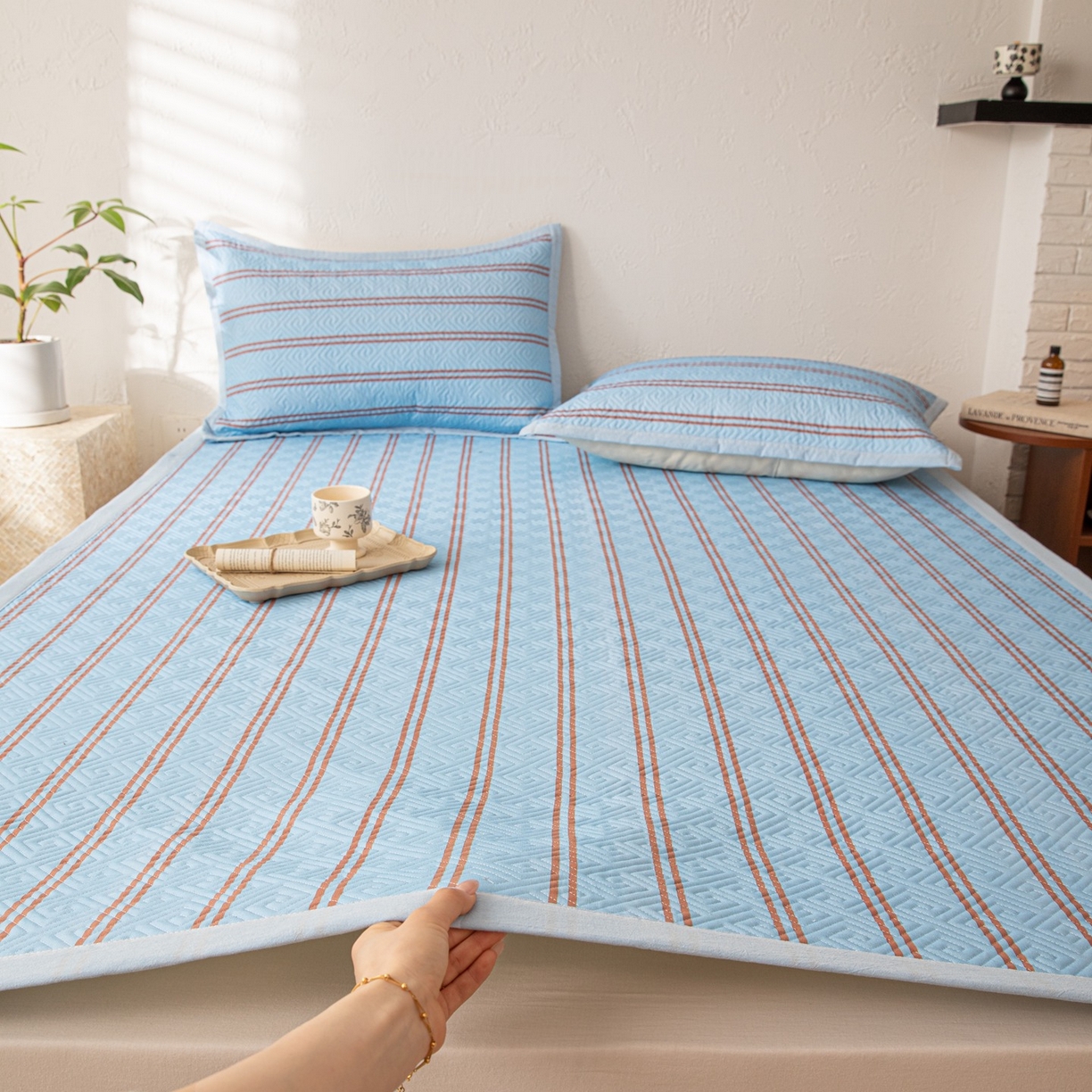 91家纺网 家纺一手货源 找家纺 （总）雅萱家纺 2026春夏新款全棉老粗布软席凉席席子