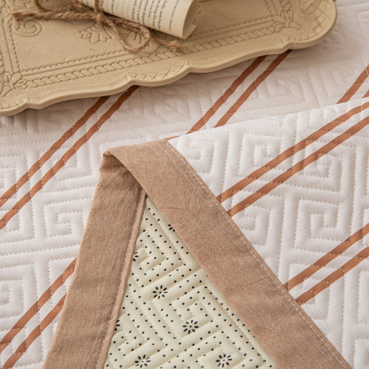 91家纺网 家纺一手货源 找家纺 雅萱家纺 2026春夏新款全棉老粗布软席凉席席子 软席-卡其色