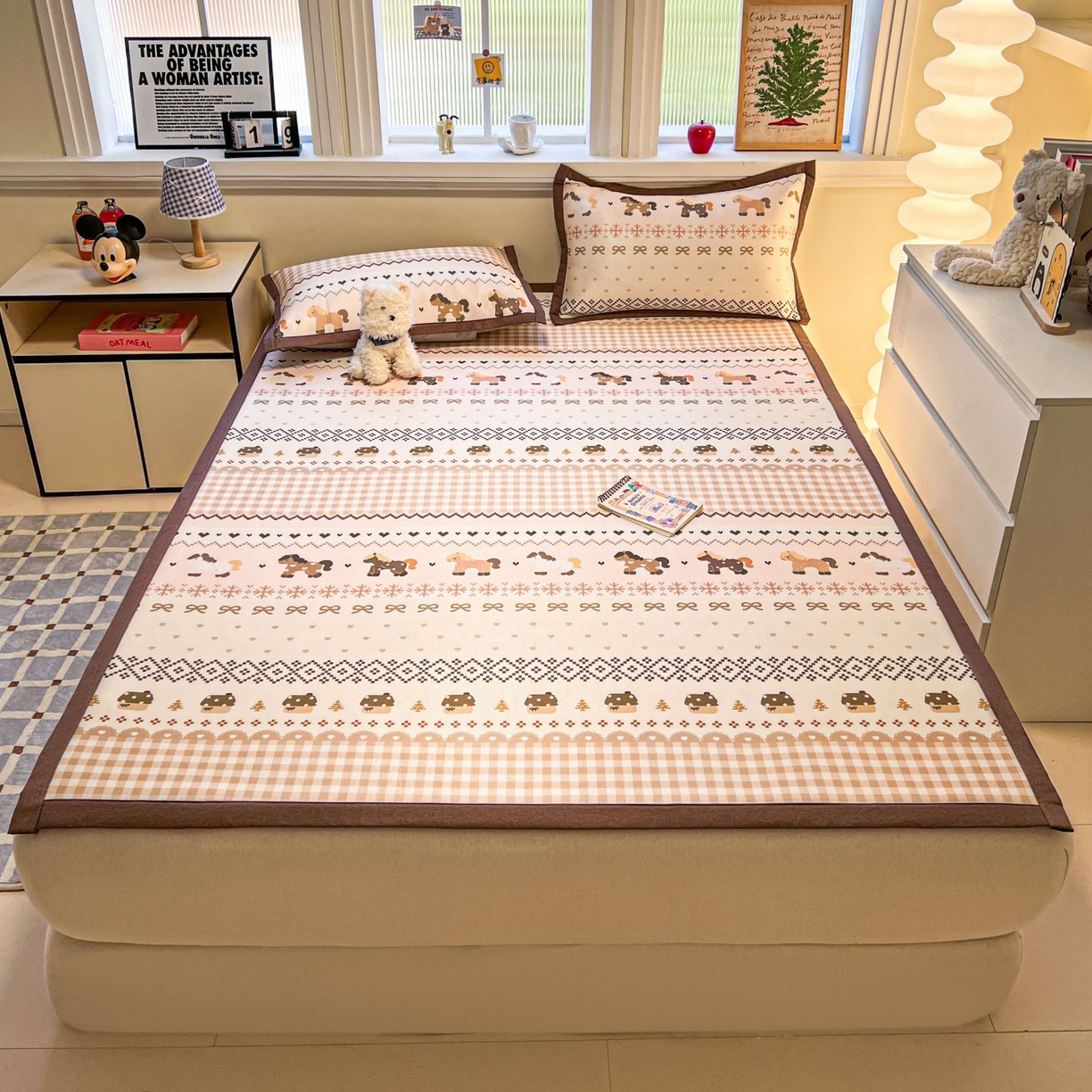 91家纺网 家纺一手货源 找家纺 （总）女子家纺 2025新款13370纯棉毛巾绣呆萌系列四件套