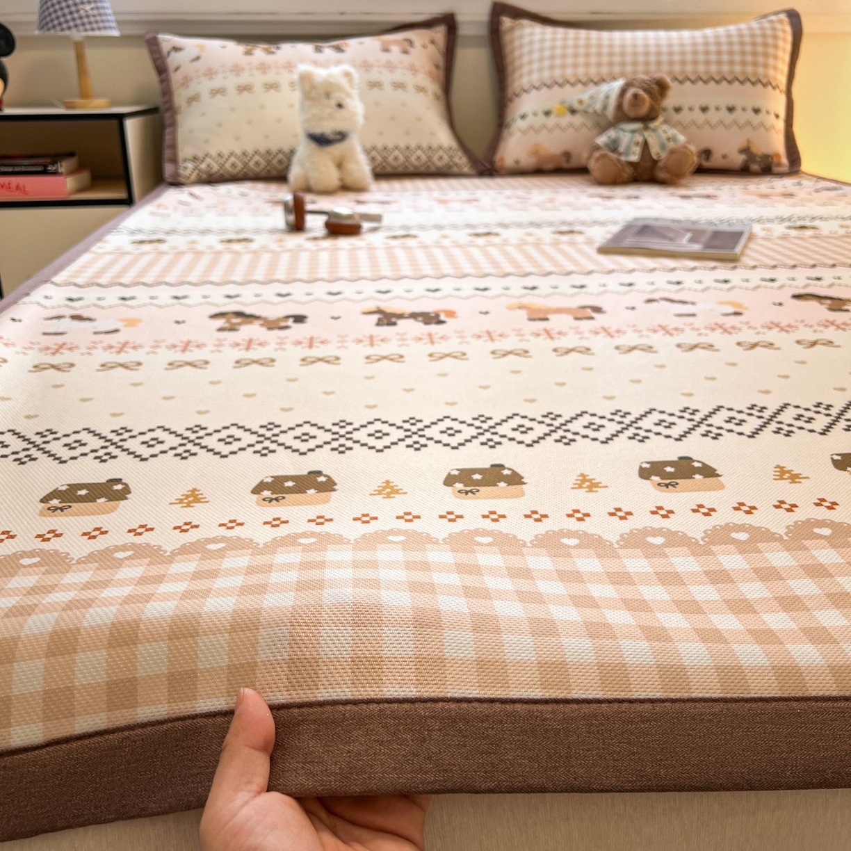 91家纺网 家纺一手货源 找家纺 （总）女子家纺 2026新款费尔岛风冰丝凉席