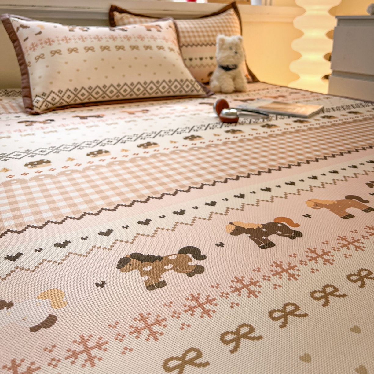 91家纺网 家纺一手货源 找家纺 （总）女子家纺 2026新款费尔岛风冰丝凉席